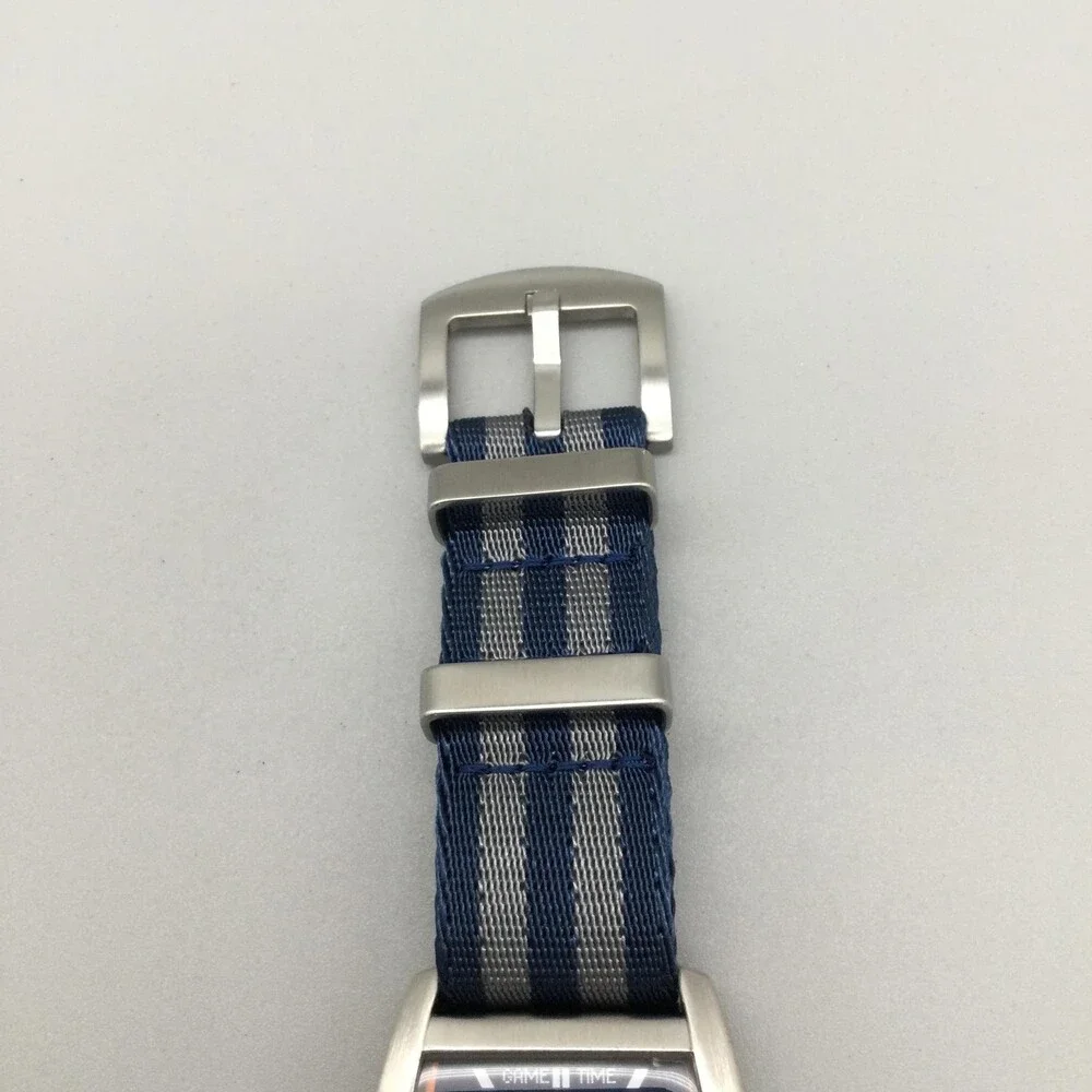 Game Time John Elway Mens Sport Watch 33mm Blue Dial Silver Tone New Battery